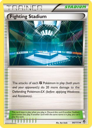 Fighting Stadium 090  - Reverse Holofoil XY  Furious Fists - Uncommon