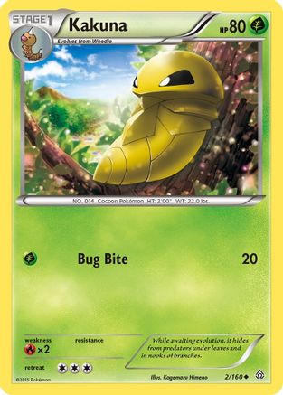 Kakuna  - Reverse Holofoil XY  Primal Clash - Uncommon