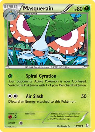 Masquerain  - Reverse Holofoil XY  Primal Clash - Uncommon