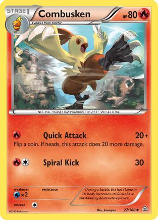 Combusken/160  - Reverse Holofoil XY  Primal Clash - Uncommon