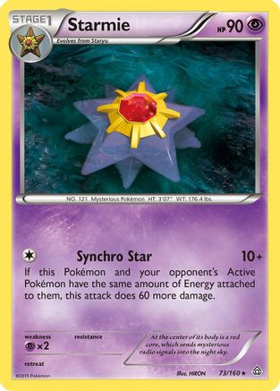 Starmie 073  - Reverse Holofoil XY  Primal Clash - Rare
