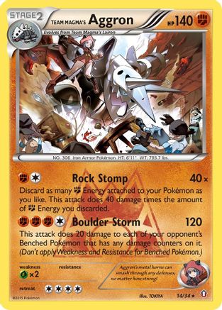 Team Magma's Aggron 014  - Holofoil Double Crisis - Holo Rare