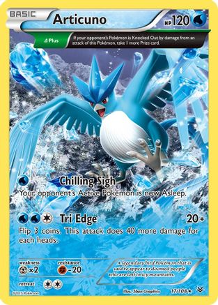Articuno (17 Delta) 017  - Reverse Holofoil XY  Roaring Skies - Rare