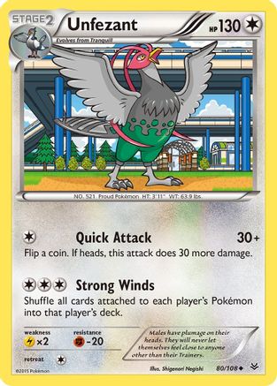 Unfezant (80)  XY  Roaring Skies - Uncommon